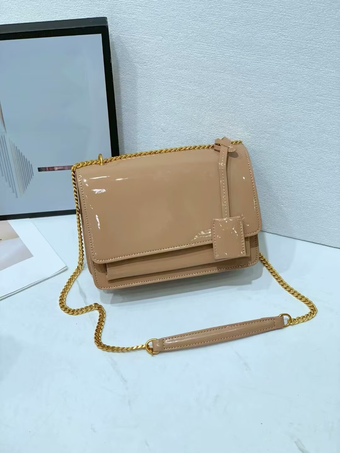 7A Hot sales Designer Luxury bright patent leather Bags purse classic Women Leather handbag Shopping Shoulder Bag Fashion tote leather Lady Womans purse