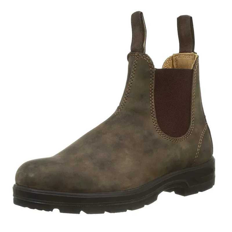 Plus 48 49 Men Retro Style Chelsea Boots Fashion Pu Leather Slip-on Ankle Boots Pointed Toe Shoes Male Casual Combat Boots W250811