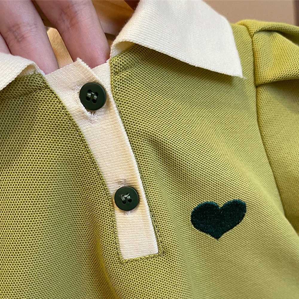 Childrens Clothing Sets Korea Short Sleeved Casual Shirt Dress Polo T-shirt+Shorts Sets Sisters Girls Summer Kids Clothes Girls Z250811