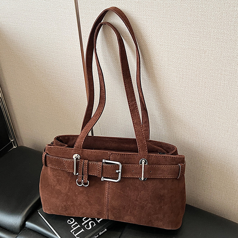 Suede Underarm Women 2025 Autumn Winter New Korean Fashion Single Shoulder Bag for Work Commute ddmymoon