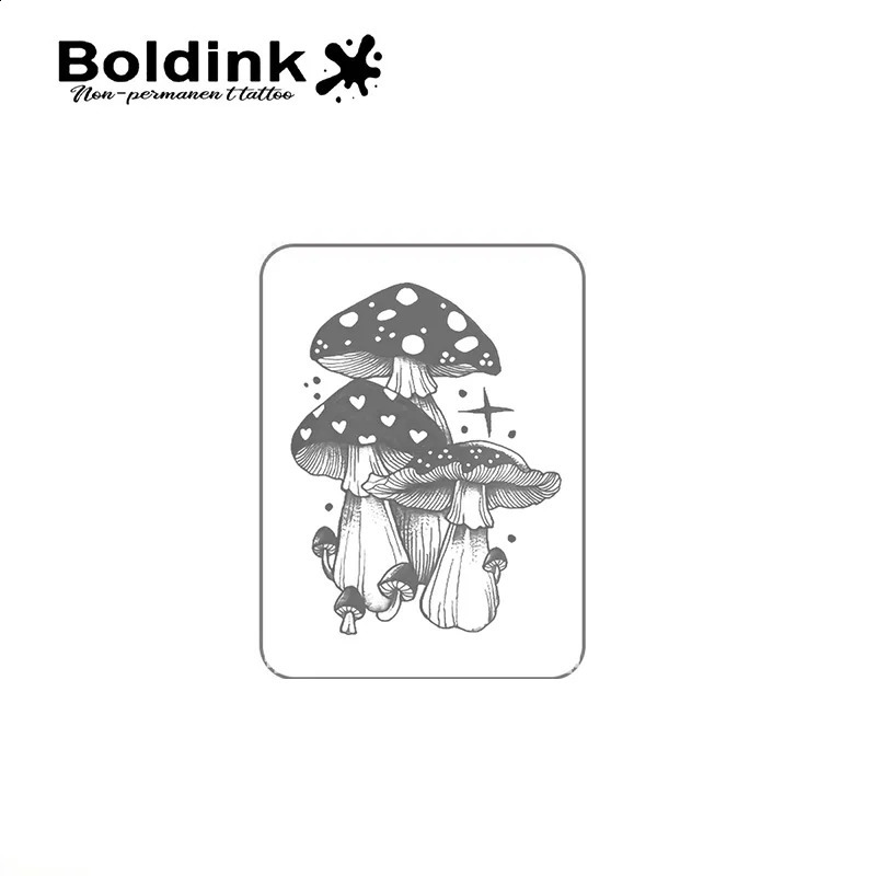 Mushroom Temporary TattooLasts To 15 Days Technology Magic Waterproof Semi Permanent Sticker 250809