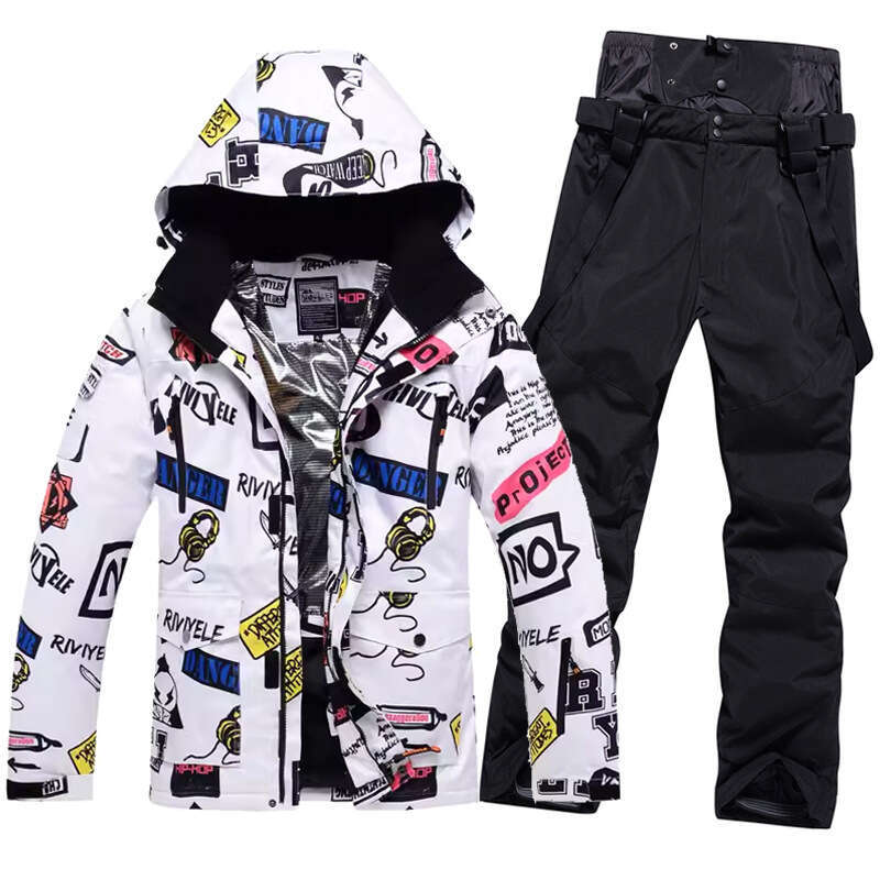 ski suits for men, windproof, waterproof, warm breathable, one piece delivery, single double board skiing clothes and pants