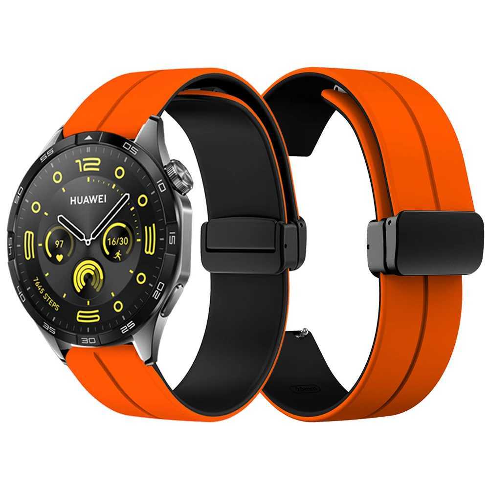 22mm 20mm Magnetic Buckle Soft Silicone Strap For HUAWEI WATCH 4 Pro GT 2 3 SE 46MM 42MM / Runner / Ultimate Wrist Band Bracelet W250811
