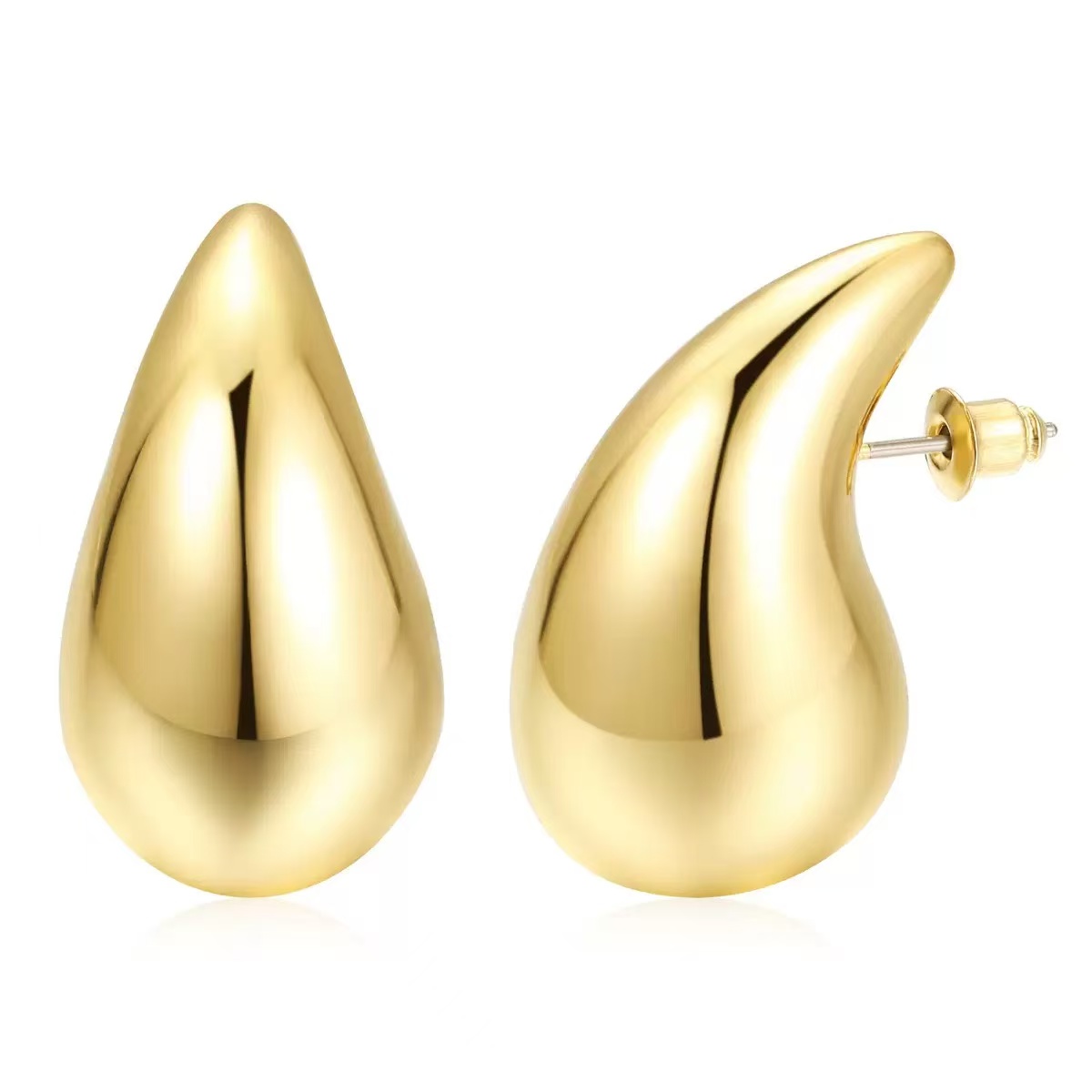 2025 New Stainless Steel Fashion Teardrop Earrings