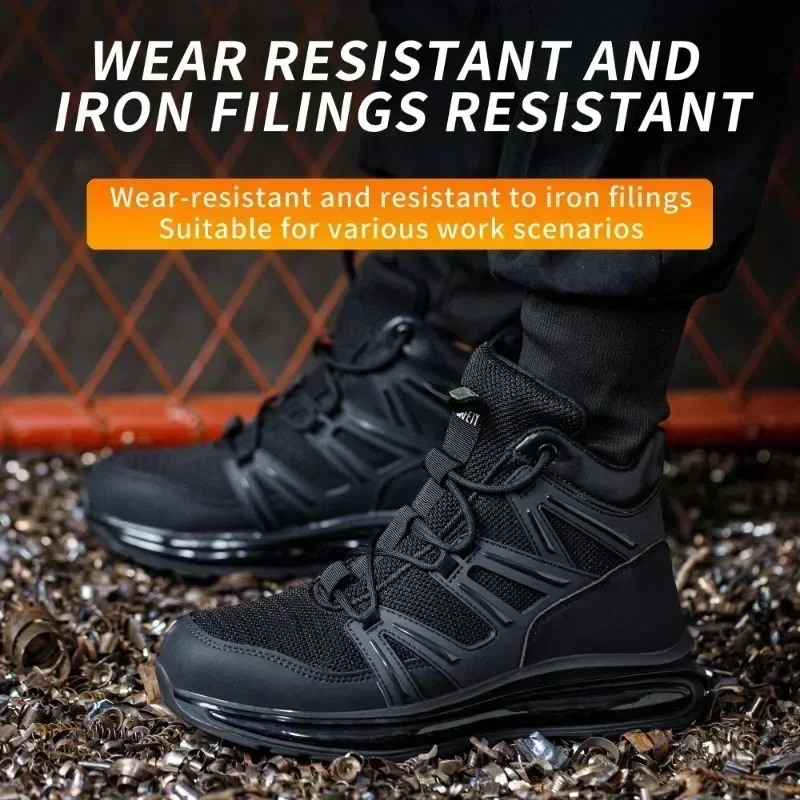 37-50 Fashion 2025 Safety Shoes Men Anti-smash Work Shoes Anti Slip Indestructible Shoes Protective Sneakers Men Boots 250805