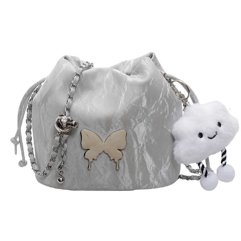 Super Popular Niche for Women 2025 New Trendy Summer Versatile Chain Crossbody Exquisite Drawstring Bucket Bag ddmymoon