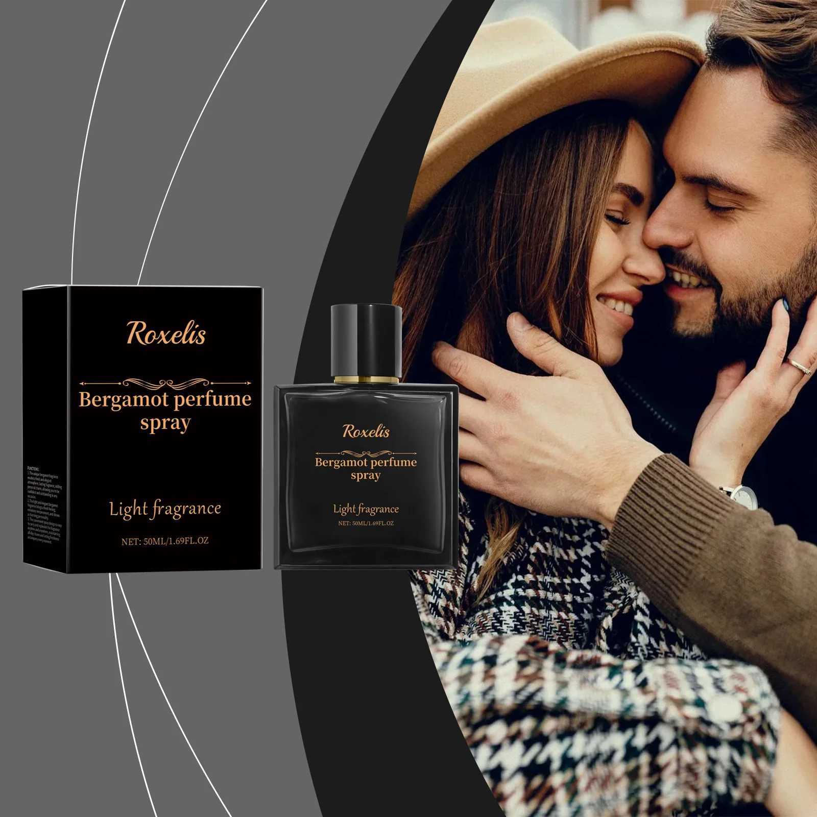 50ml Roxelis Bergamot Aroma Charming Perfume Long Lasting Fresh Scent Pheromone Couple Flirting Dating Atmosphere Perfume XJ250811