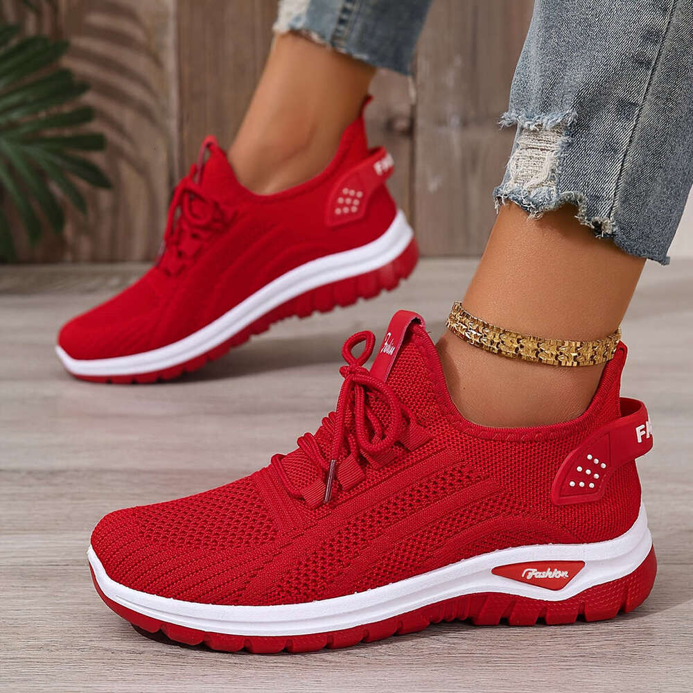 Flyknit Designer Shoe for Women Summer New Fashion Casual Sports Mesh Single Women's Shoes