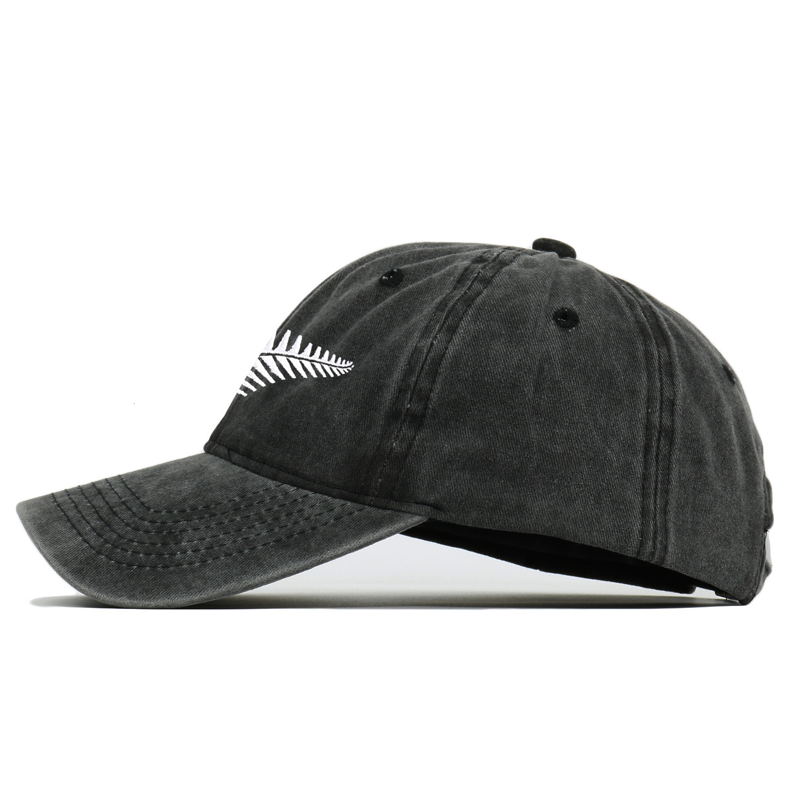 American leaf embroidered baseball cap, retro washed duckbill cap, men's and women's outdoor travel sun hats