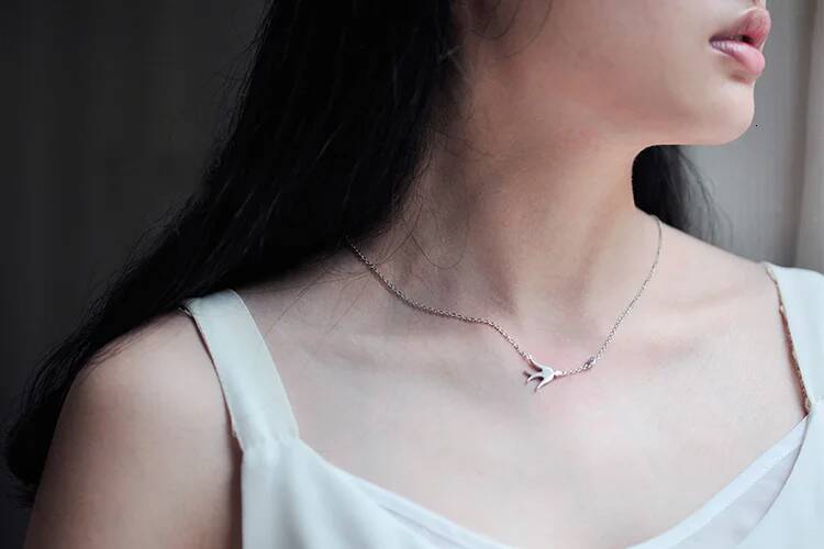 Sterling Sier swallow Necklaces & Pendants For Women High Quality Sterling-sier-jewelry