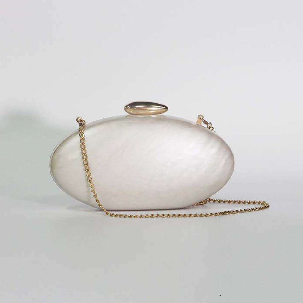 2024 Women's New Single Shoulder Crossbody Irregular Shell Acrylic Fashion Wedding Evening Clutch Bag