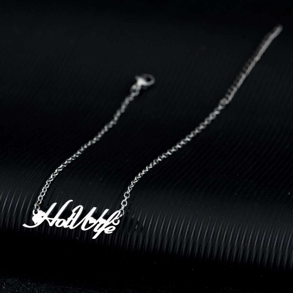 Anklet, HotWife Ankle Bracelet, Hot Wife Anklet with Hearts (Gold-Plated steel or Sier stainless steel)