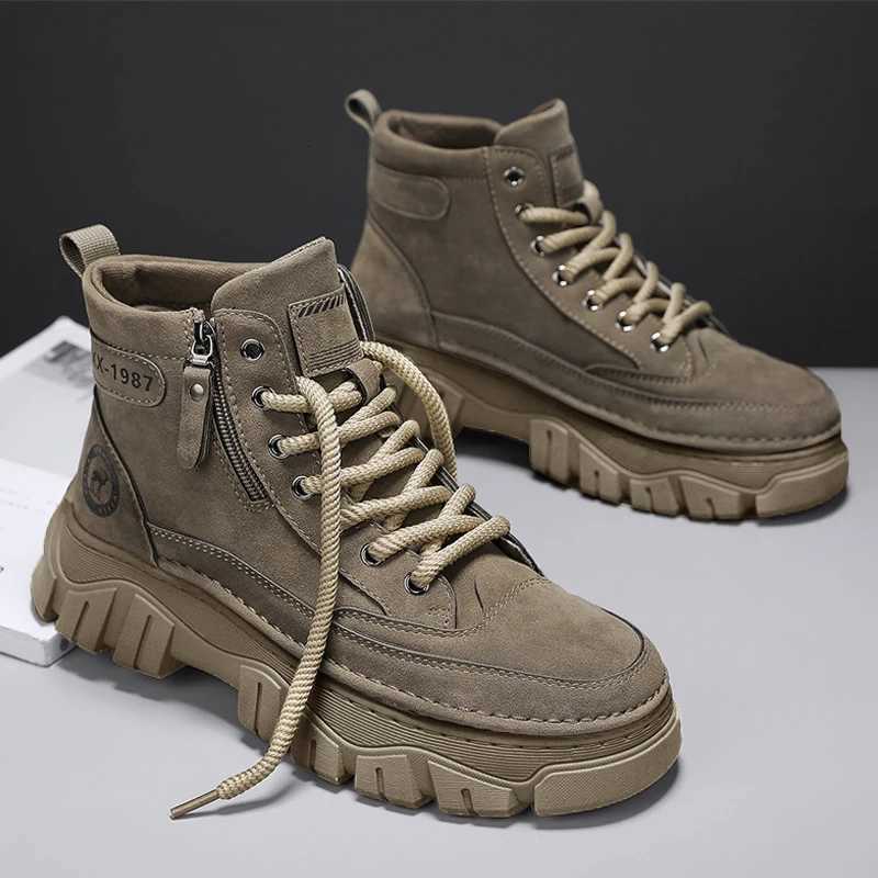 100% Cotton Mens Shoes Casual Winter Boots Leather Cowboy Chelsea Tactical Combat Outdoor Hiking Ankle Sneakers Designer Luxury Tennis W250811
