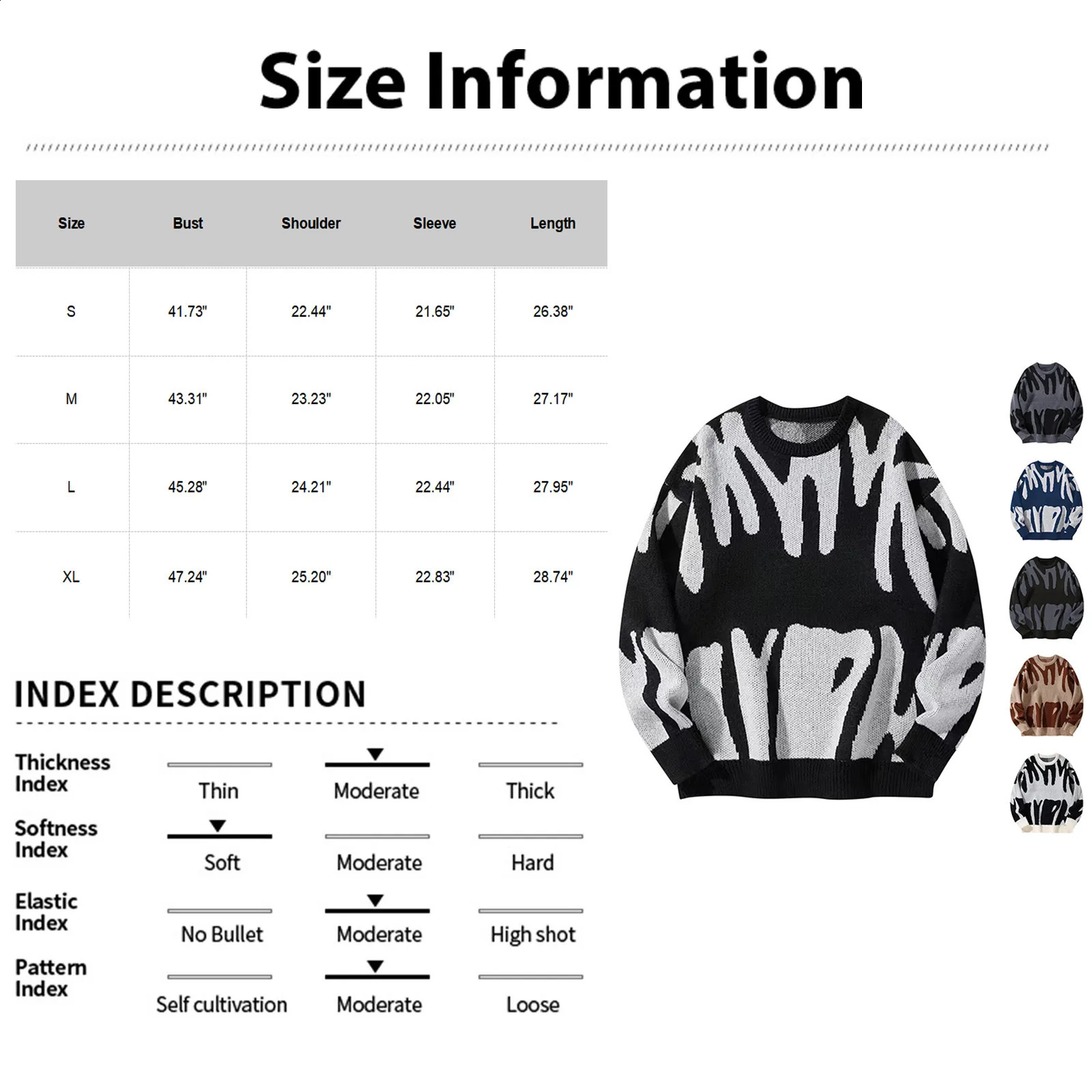 Unisex Sweaters Pullovers Autumn And Winter Fashion Abstract Letter Jacquard Sweater With Warm And Thick Contrast Color Knit 250811