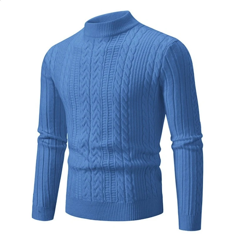 Knitted Cashmere Mens Sweater Round Neck Pullover Autumn Knitted Jacquard Sweater Base Sweater Mens Clothing 250806