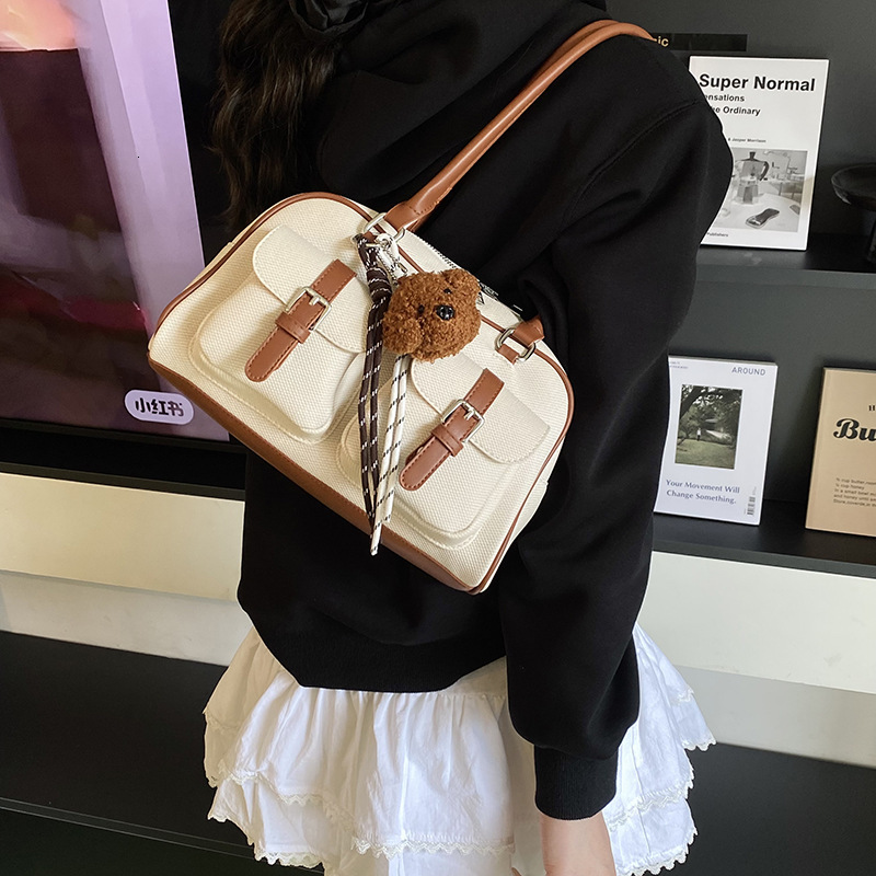 2025 New Fashion Color-Block Boston for Women, Trendy Handbag and Shoulder Bag ddmymoon