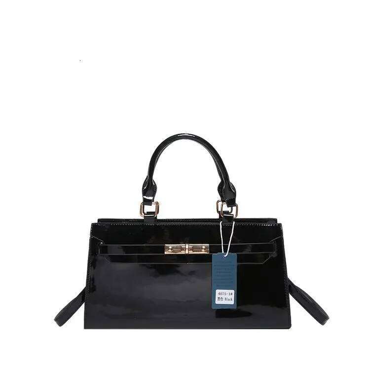 Designer Textured Messenger Purse Women S Patent Leather Shoulder Bag Versatile For Tail Parties Travel Shopping