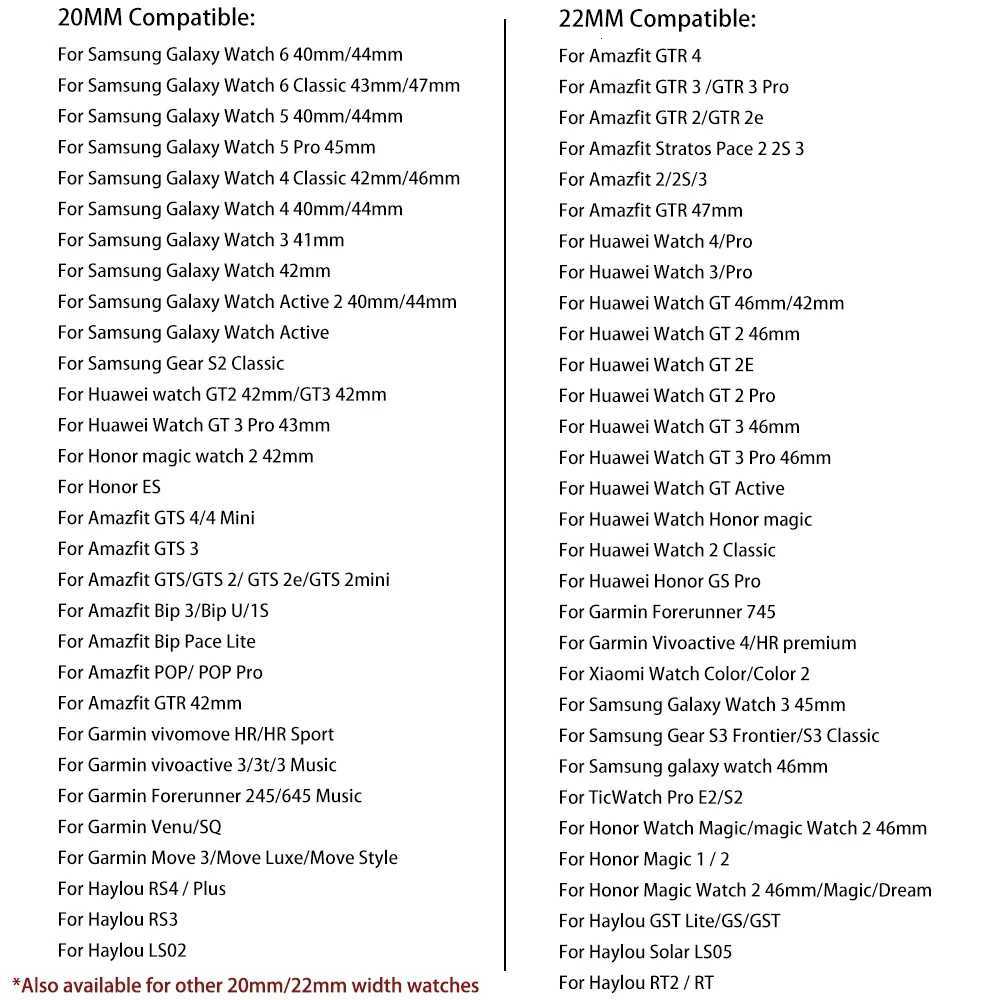 22mm 20mm Wrist Strap for Samsung Galaxy Watch 6 5 4 3 5Pro 40mm 44mm 42mm 46mm Gear S3 Frontier Classic Nylon Woven Sport Band W250811