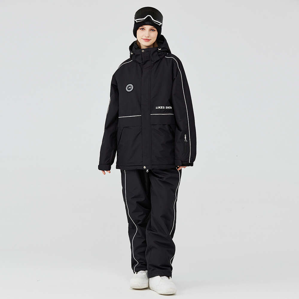 Men's women's suits winter warm and thick ski clothes snowboard double suit