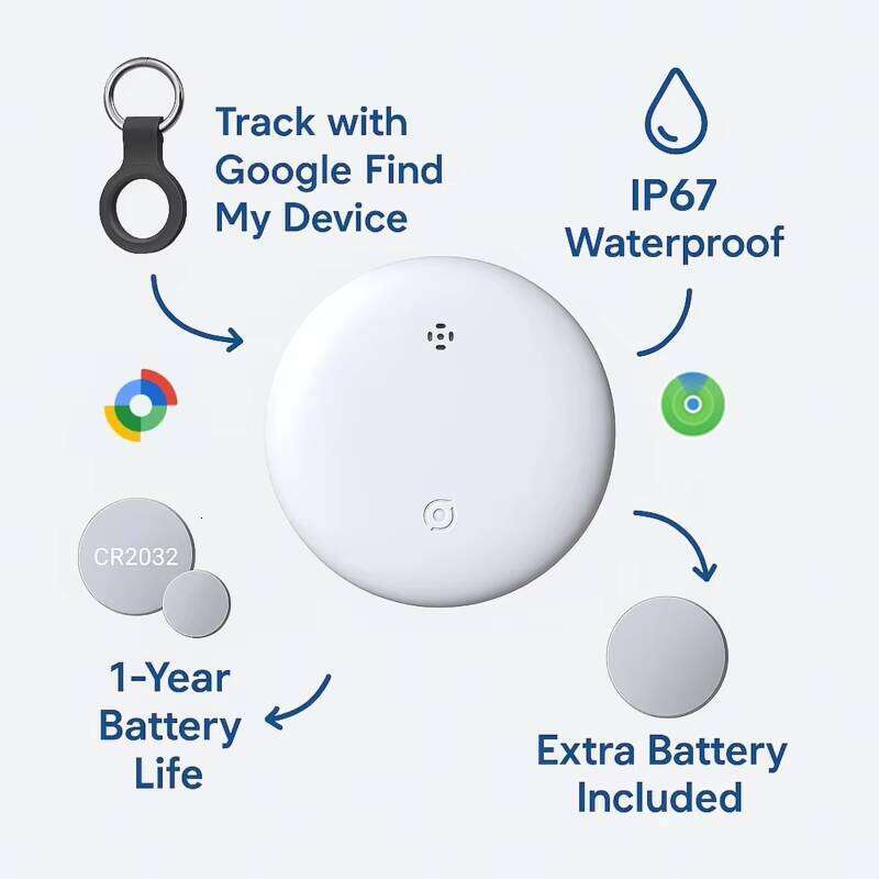 iOS and System Tracker Works with Apple Android Find My Hub, Replaceable Battery Waterproof, Bluetooth Project Finder-K