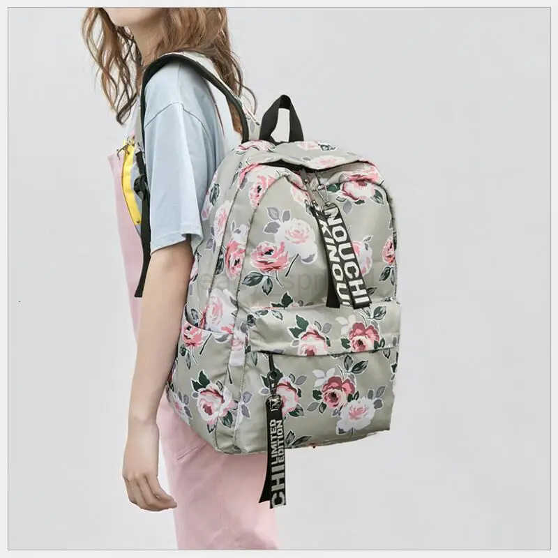 FengDong Chinese Style Floral School Backpack Flowers Backpacks for Teenage Girls School Bags Laptop Computer Bag Schoolbag Gift T250811