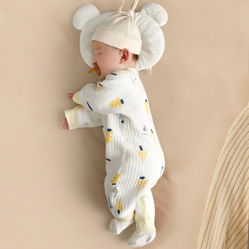 babys pure cotton seamless bodysuit yearround breathing comfort