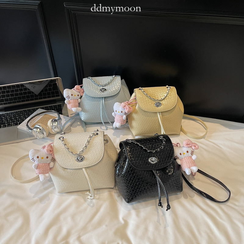 High-End Chain for Women 2025 New Fashionable Double Bag Trendy Single Shoulder Handbag Commuter Small Backpack ddmymoon