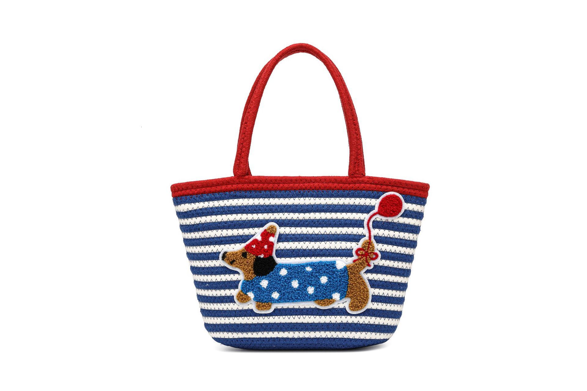 2025 New Cute Dopamine Color-Block Cotton Handbag Storage Basket Textured Shoulder Bag ddmymoon