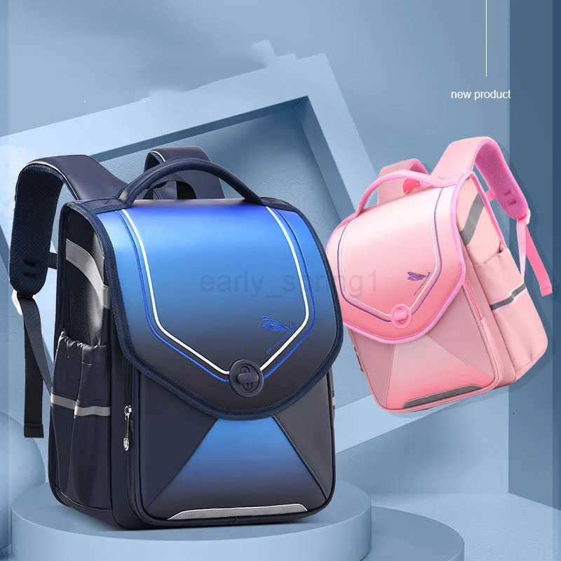High Quality Orthopedic School Bag Children PU Leather Backpack for Boys and Girls Kid Metal Hasp Japan Randoseru Student Book Bag T250811