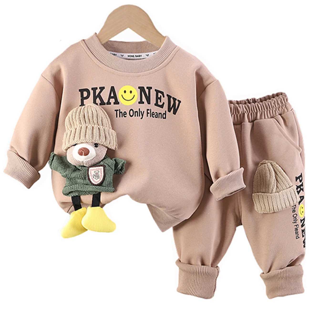 Infant Baby Boy Clothes Set Spring Autumn O-neck Pullover Long Sleeve T-shirts+pants Kids Clothes Two Piece Outfit Set Z250811