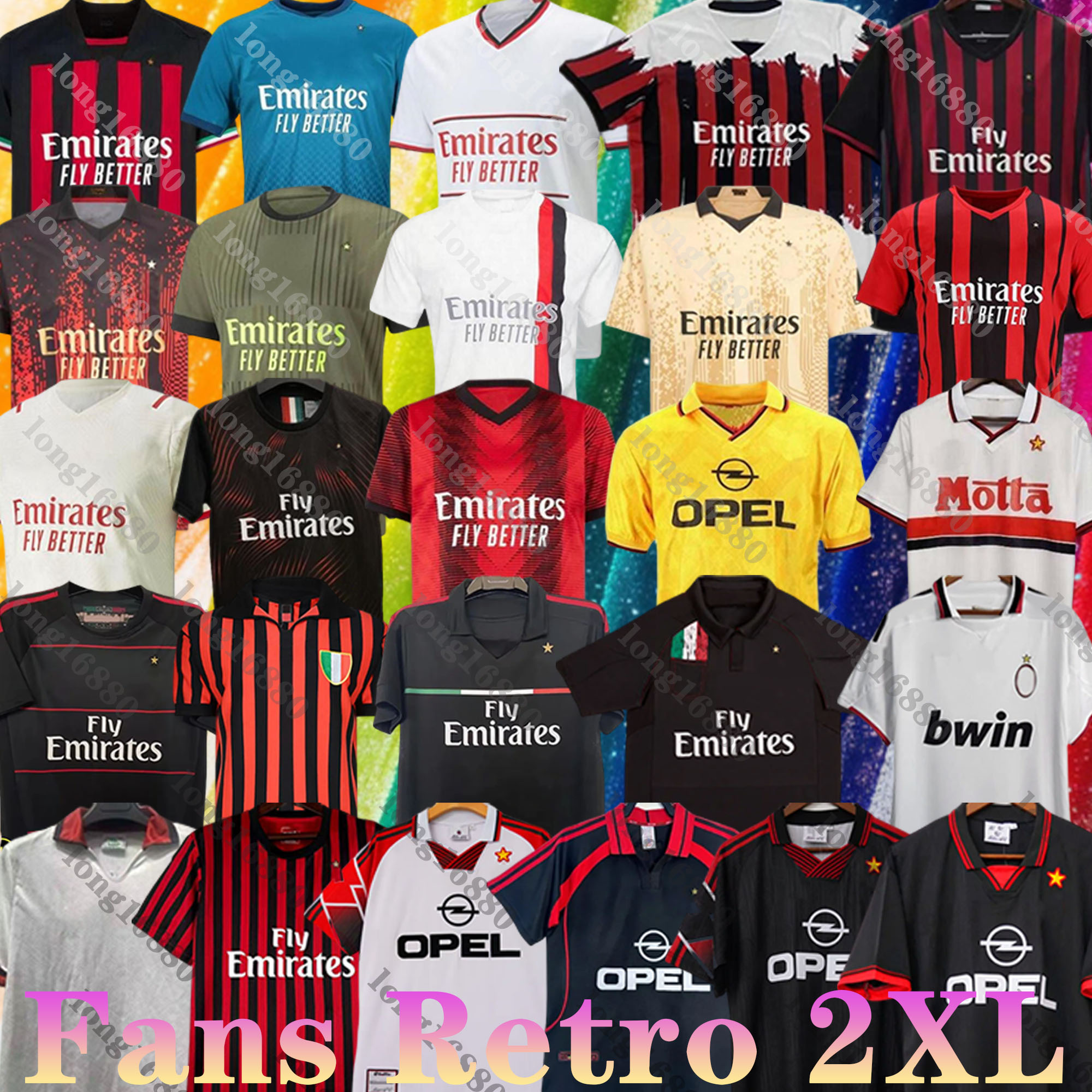 19 20 21 22 23 24 25 MILAN Retro MEN soccer jerseys AC PULISIC BAGGIO 95 96 97 06 07 TONALI THEO A.REBIC 01 02 03 12 14 15 IBRAHIMOVIC Rafa Leao KAKA RONALDINHO football shirts
