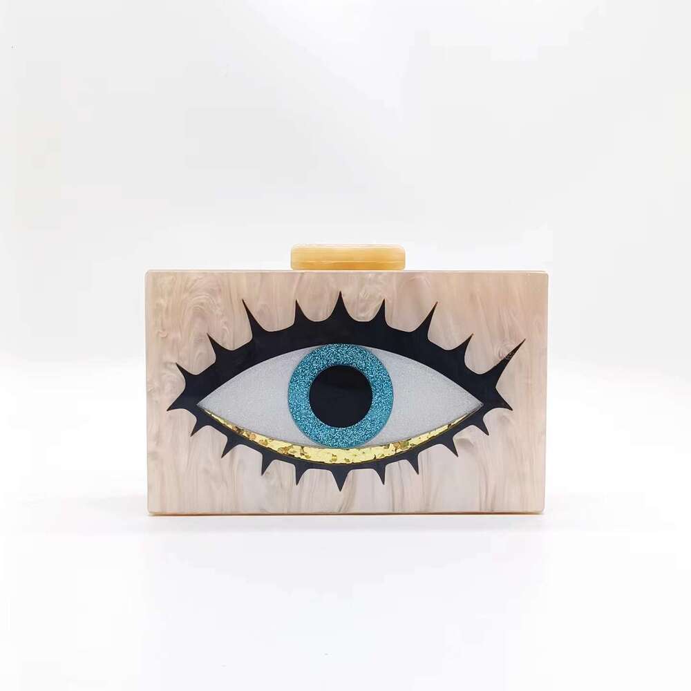 2022 New Acrylic Eye Style Evening Clutch Chain Crossbody Bag