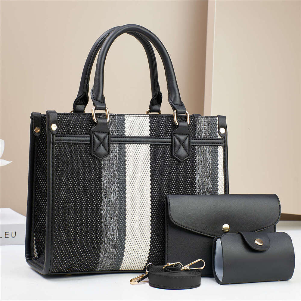 dhessentials 2024 Versatile Spring Large New Single Shoulder Crossbody Bag Handheld Women's Three-Piece Set