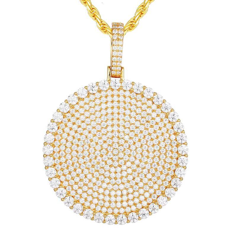 Factory Price 925 Sterling Silver Moissanite Pendant Hip Hop Iced Out Jewelry Charms Necklaces for Men