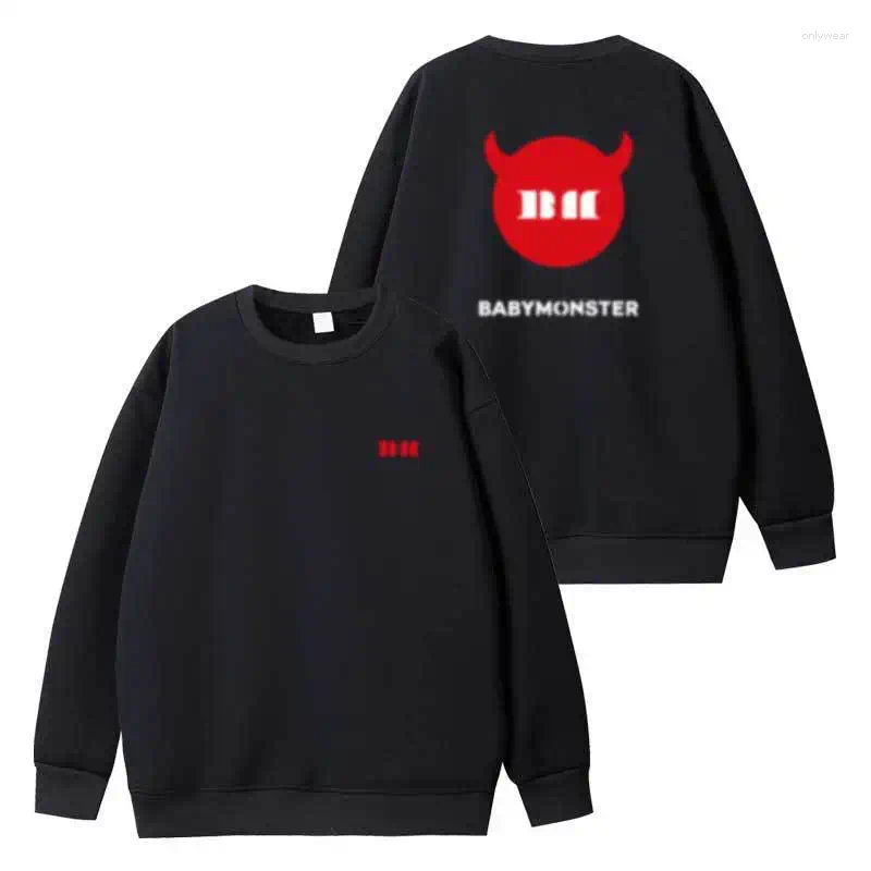 Women's Hoodies BABYMONSTER Concert HELLO MONSTER Kpop Fashion Letter Print Sweatshirt Men Women Autumn Loose Hoodie For Fans Clothes