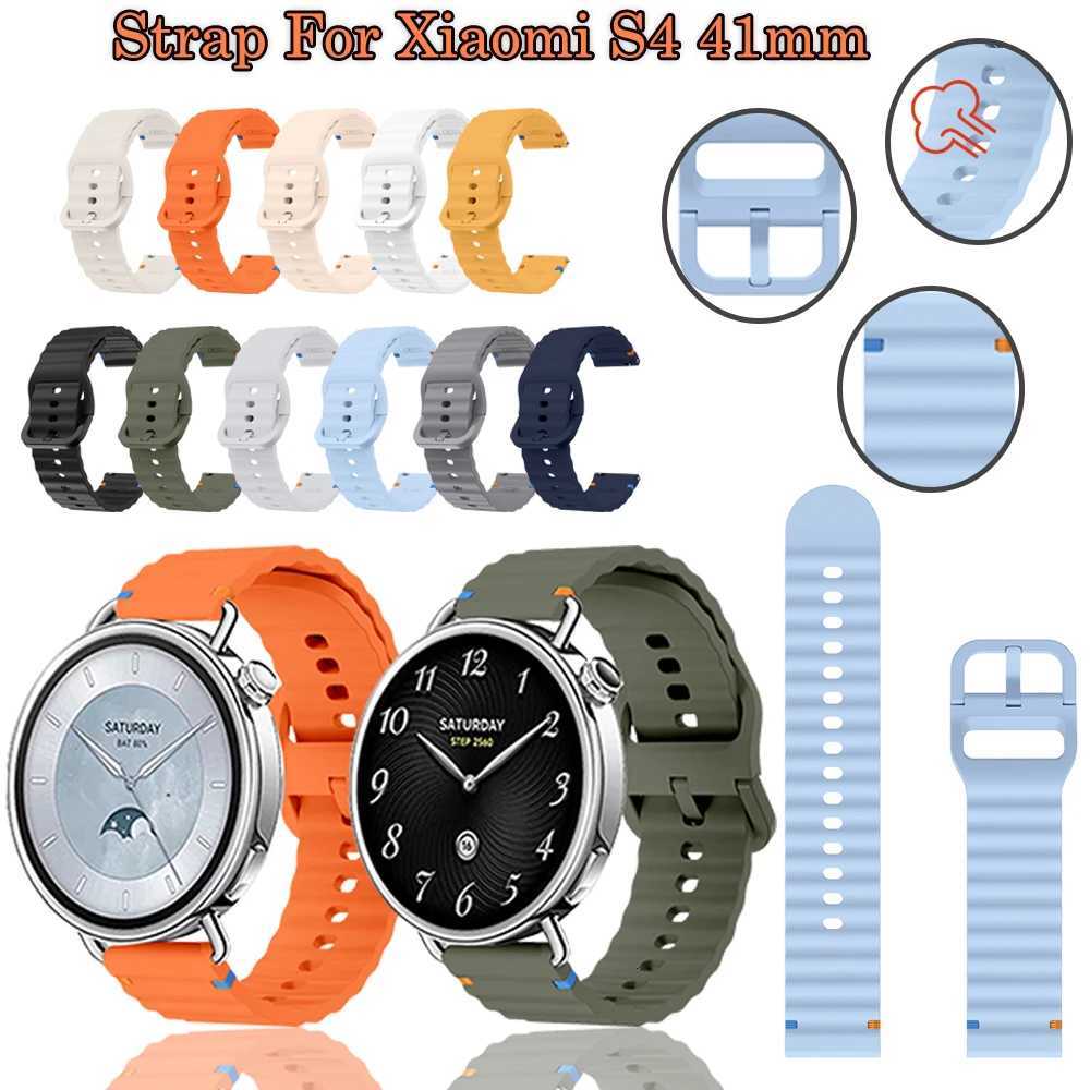 18mm Universal Strap for Xiaomi S4 41mm Outdoor Sport Soft Comfortable Men Women Replacement Band for Xiaomi S4 41mm Bracelet W250811