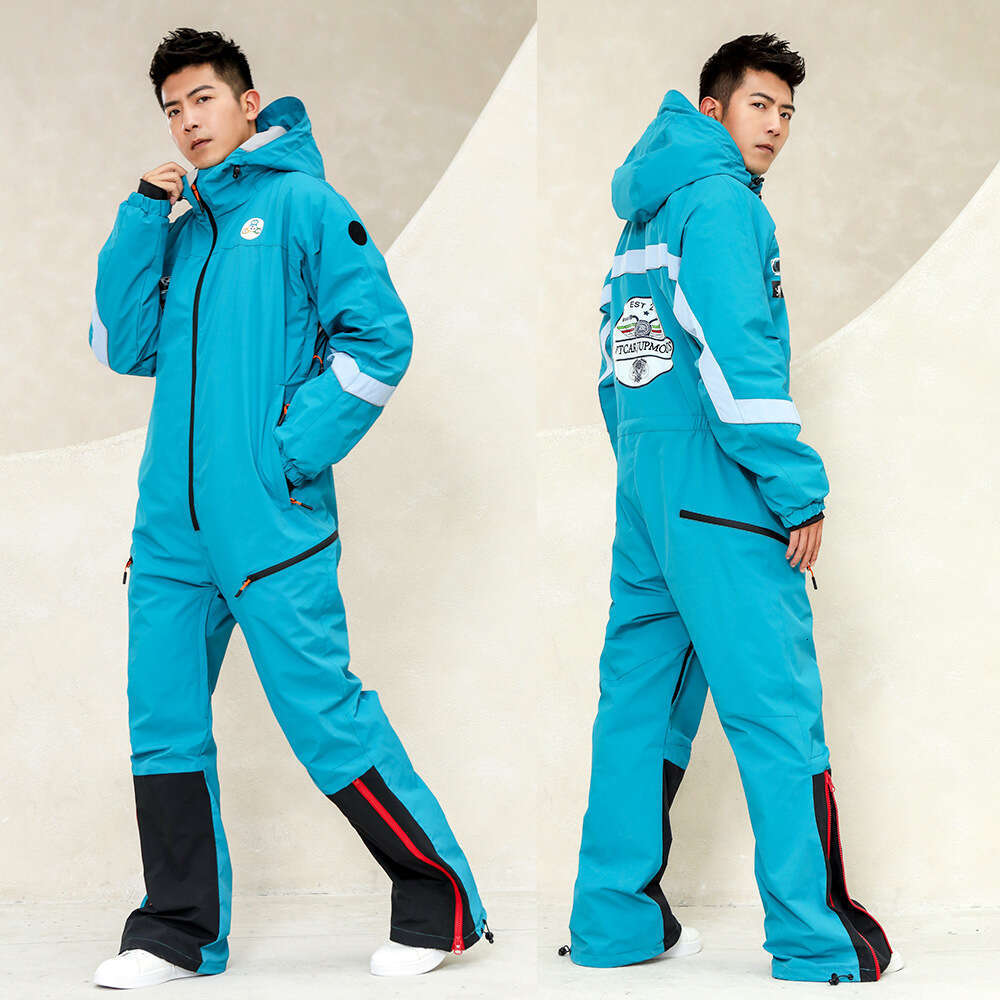 New Snowboard One-piece Ski Suit For Men Winter Windproof And Waterproof Male Couple Snowfield Control Thickened To Keep Warm
