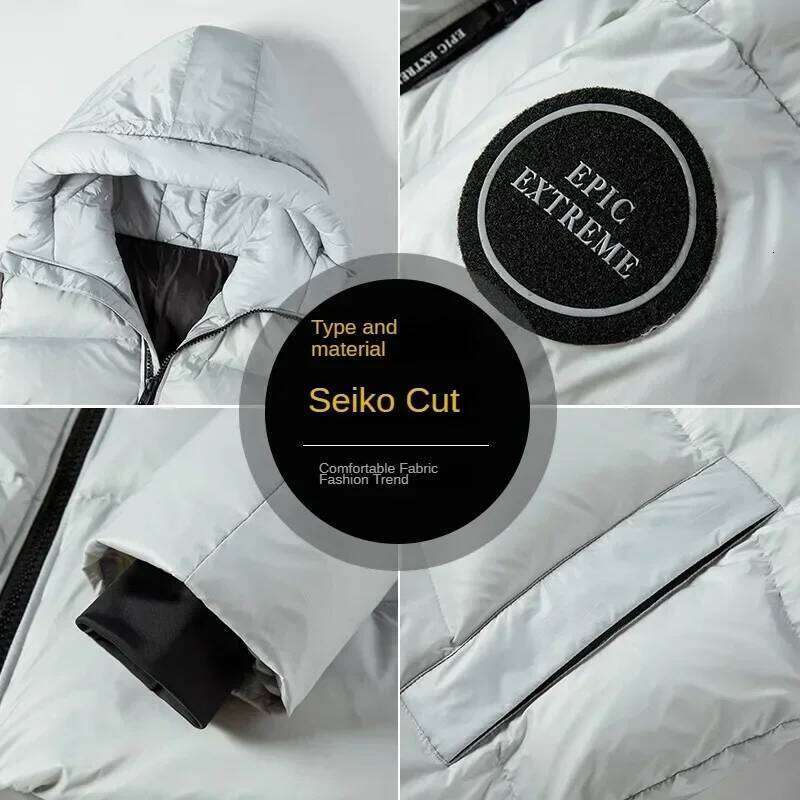 Winter Lightweight Men's Waterproof White Duck Warm Coat Couple's Casual Snow Clothes Short Down Jacket