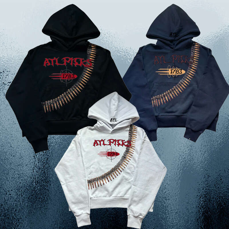 Brand Sweatshirt Letter Print Hoodie Street Fashion Unisex Bullet Creative Trendy Top