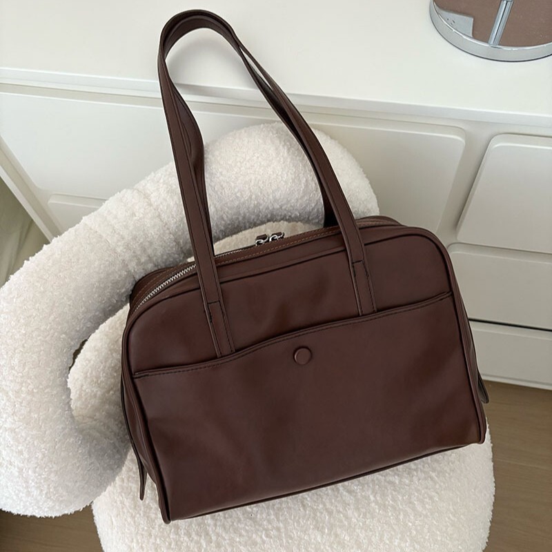 2025 autumn new women's shoulder bag, Korean style niche design, women's armpit bag, fashionable retro women's handbag, large capacity 