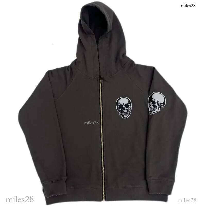 New 2023 Skull Head Number Nine Face Pullover Hoodies Hoody Hooded Sweatshirts Veet Cotton Thick Fleece Asian R086