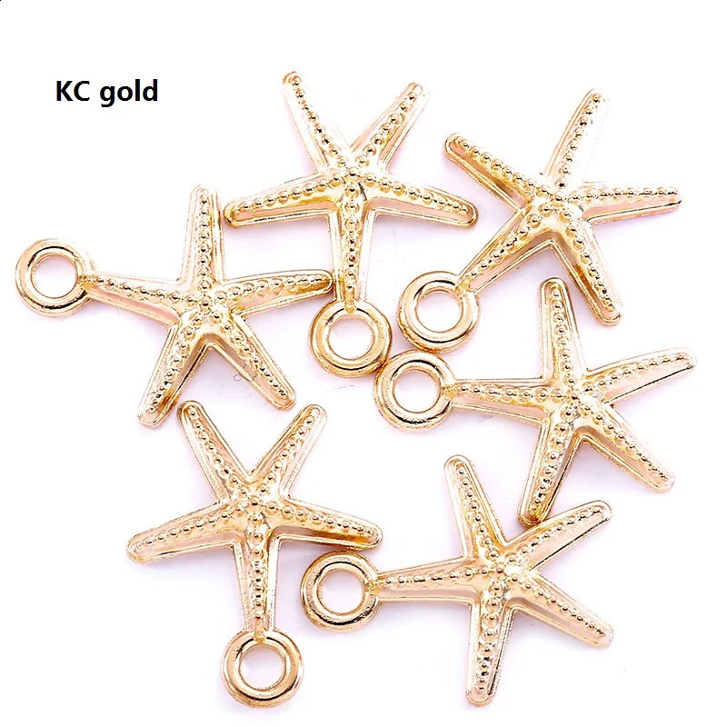 40pcs 16*12mm starfish Charms for Jewelry Making Fashion Earrings Pendants Necklaces Bracelet Accessories DIY D7142 250807