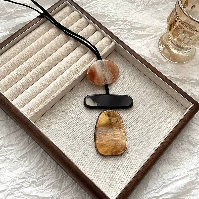 Bohemian Long Geometric Pendant Necklace for Women Sweater Chain Fashion Accessory