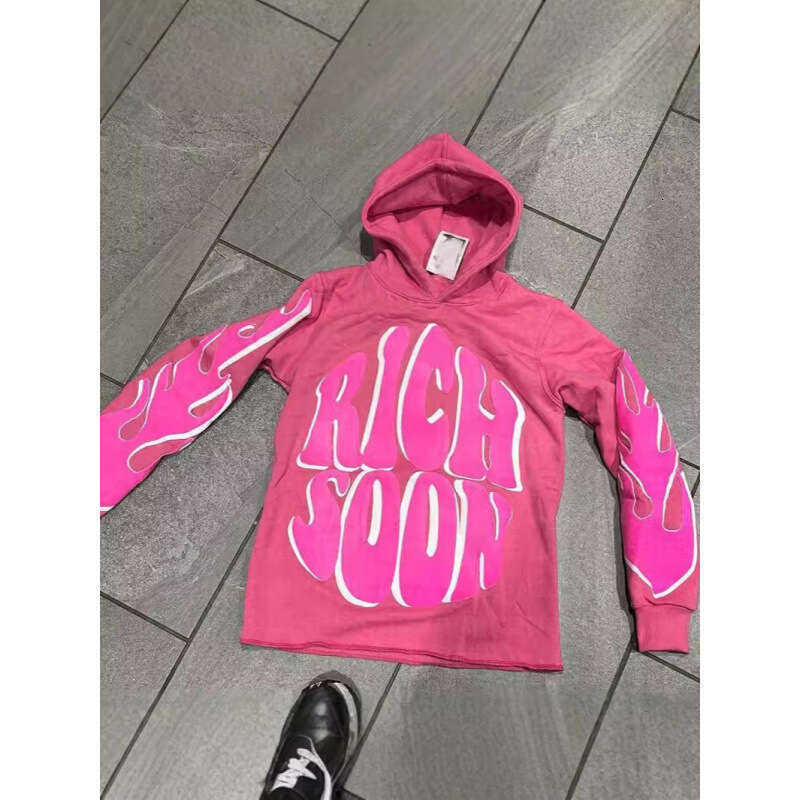 2024 Street Trend Design American Style Letter Print Casual Unisex Loose Hoodie