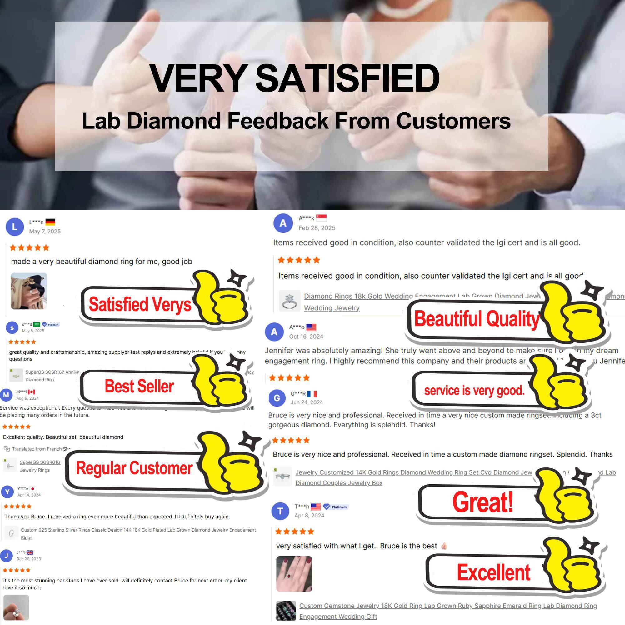 SuperGS Limited Time Offer Lab Diamonds Jewelry Ring 18k White Gold IGI Vvs Women Engagement Rings Lab Grown Diamond Ring