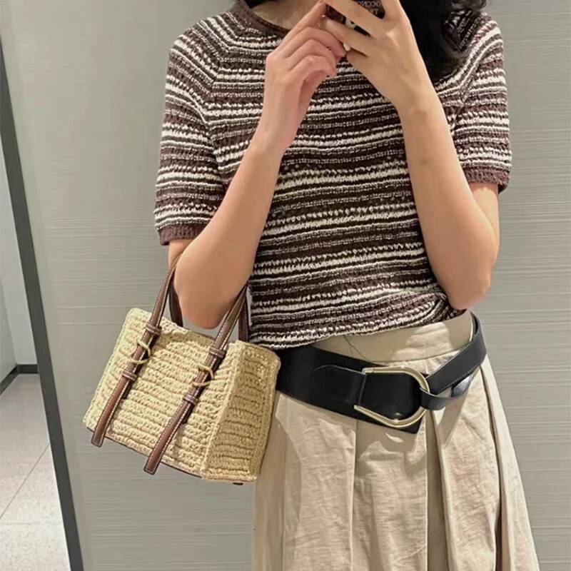 Fashionational Casual Woven Light Designer Straw Handbags All-match Personality Crossbody New Women's Tote Bags high-quality