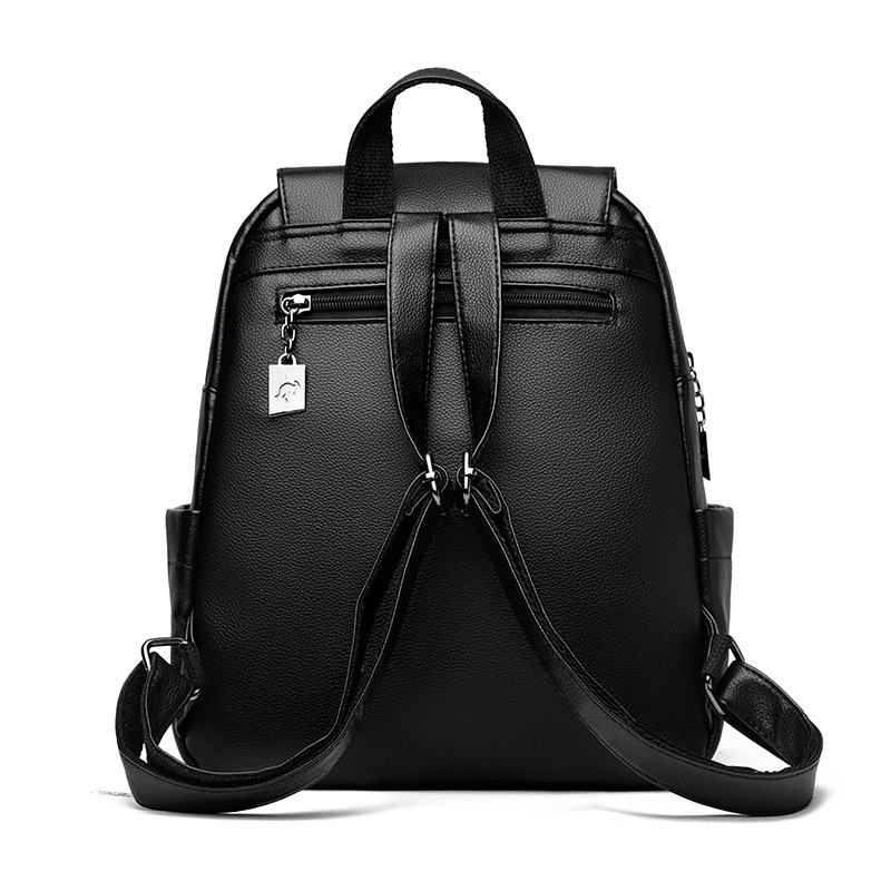 Soft Leather Women's New Korean Version Large Capacity Ladies Backpack fashion Commuter Travel Schoolbag ddmymoon