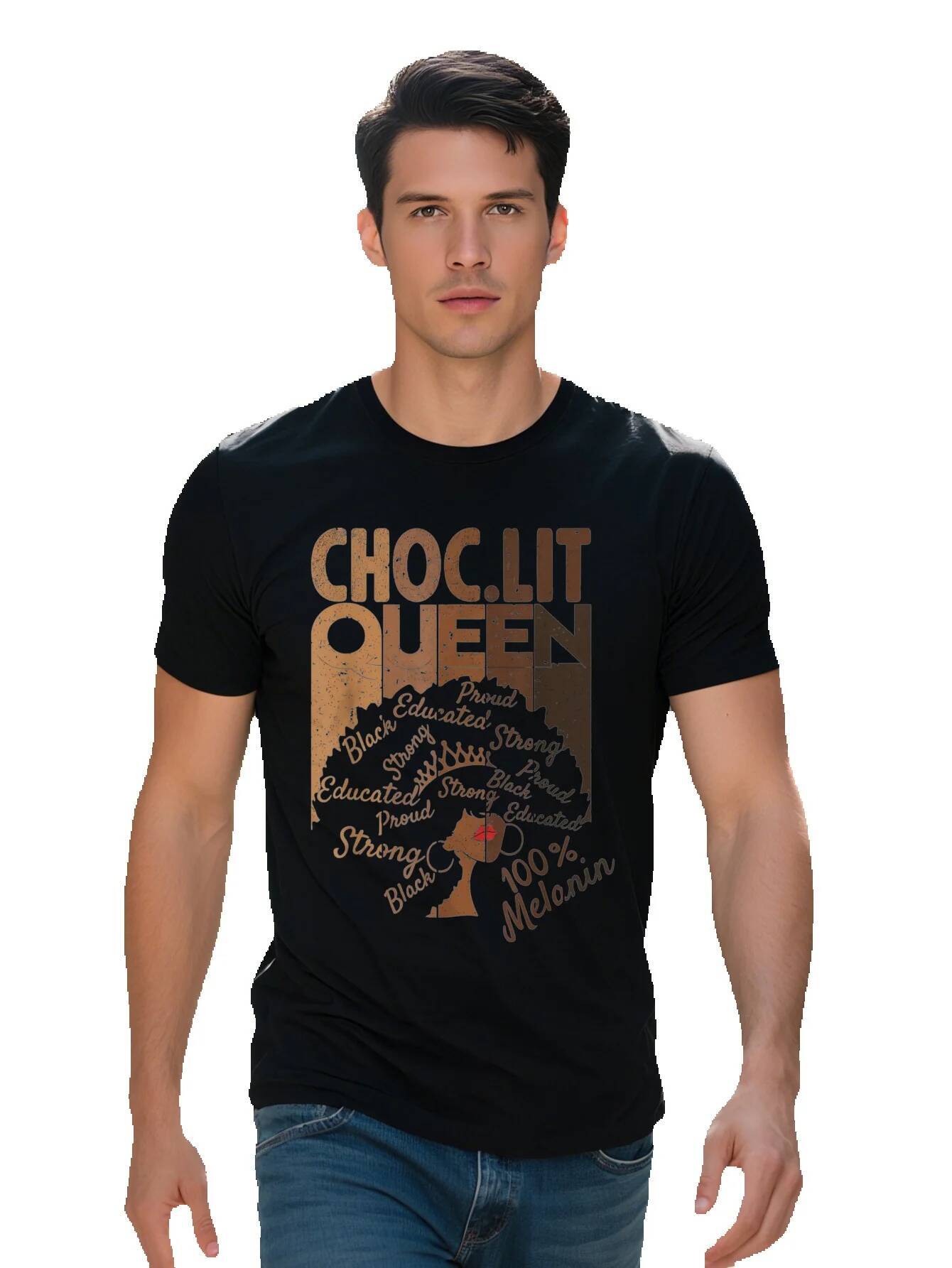 ChocLit Queen Afro Hair Women s T Shirt Cotton Crew Neck Short Sleeve Tee Casual All Season Pullover With Cartoon 2921a 0b8e2