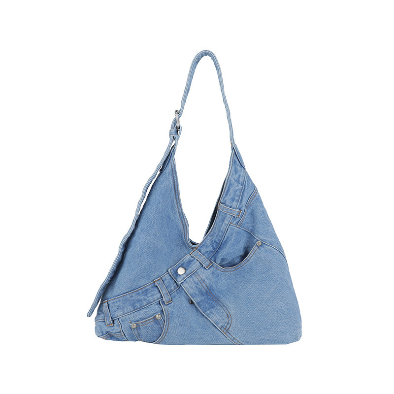 2025 autumn new niche design personalized bag denim armpit bag simple and versatile fashion designer bag women's shoulder bag