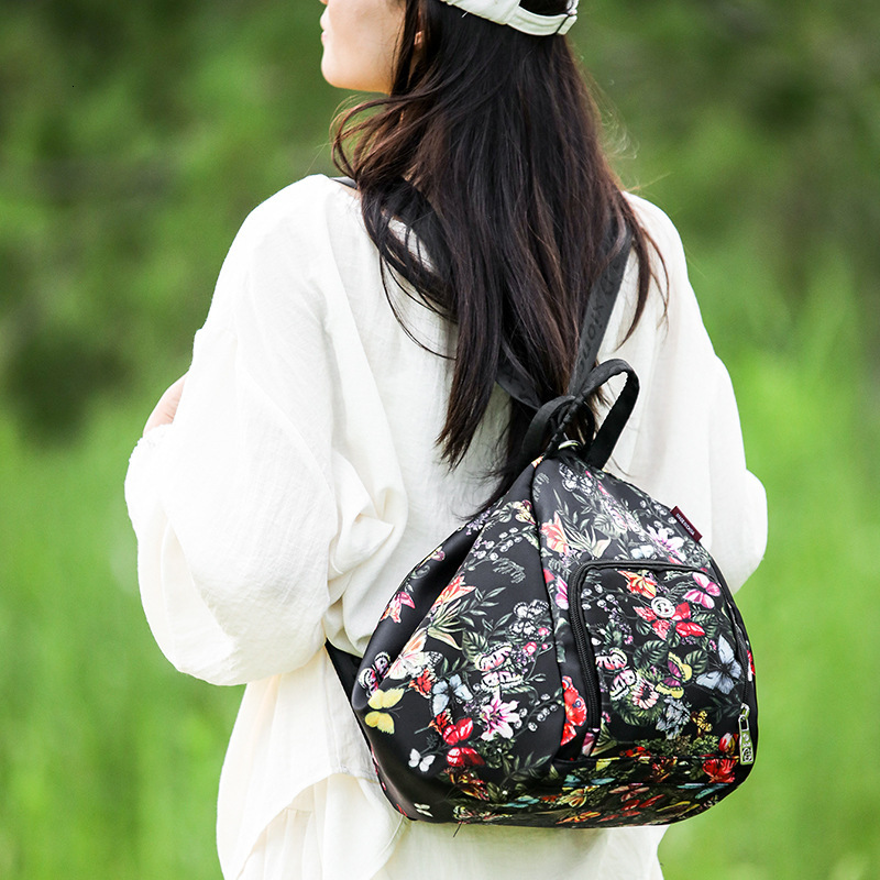 Trendy Printed Multifunctional for Women New Simple Travel Lightweight Backpack Large Capacity Single Shoulder Crossbody Bag ddmymoon